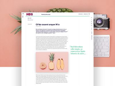 Blog Detail blog clean content detail minimal page quote subpage typography ui