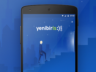 Yenibiris.com Android Concept android drawing illustration material design mobile onboarding register ui