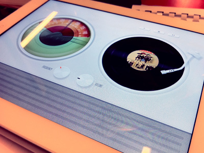 Radio & Vinyl Record app button color ipad music player radio texture vinyl vinyl record