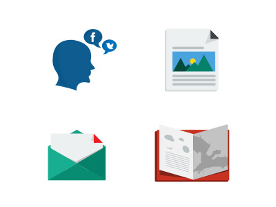 Icons Google Style color email email icon flat google google style icon magazine newsletter social social icon