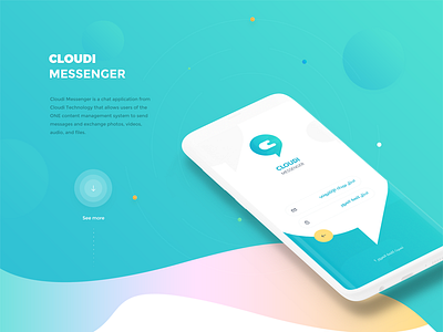 Cloudi Messenger UI/UX app app design brand chat chat app logo ui ui ux ui ux design ui app user experience userinterface ux