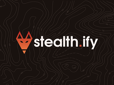 Stealth.ify Logo Design branding coronavirus covid 19 fox fox logo gradient logo logo logo design map topography topography volunteering