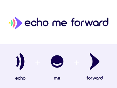 Echo Me Forward Logo & Branding affinity designer branding colorful logo echo me forward logo logo design modern logo recruitment simple logo