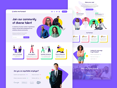 Echo Me Forward Landing Page