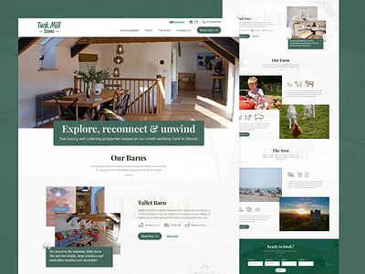 Holiday Cottages Site Design countryside farm farm website holiday holiday cottage website holiday cottages homepage design luxurious luxury self catering travel web design