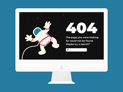 008 // 404 Page 404 error 404 error page 404 page astronaut daily ui daily ui 008 space web design