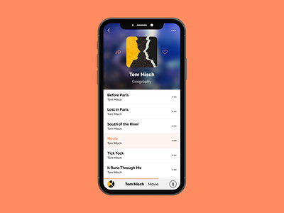 009 // Music Player app appdesign audio app coral daily ui daily ui 009 figma hello dribbble iphone x music app music player