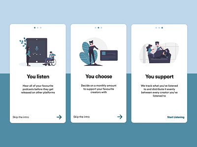 Podcast App Onboarding (Daily UI 023)