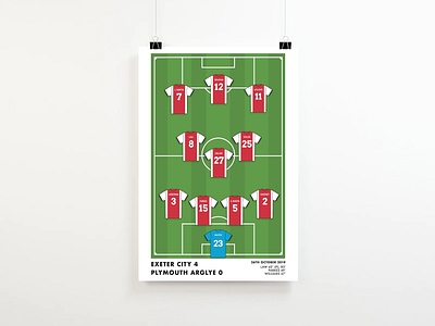 Football Team Print exeter figma football club football team illustration poster poster design print soccer soccer team
