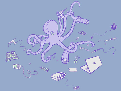 Upgrades - Chicago Code Camp - 10th Anniversary Tee geek octopus tech tee tee design