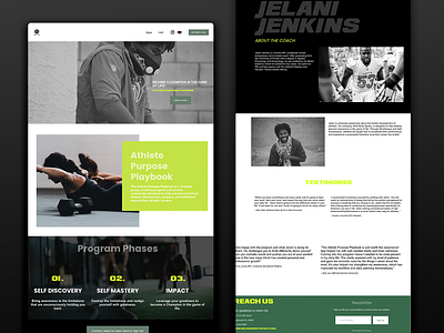 Website Mock Up - Personal Training athletes branding design graphic design personal training ui web mock up website