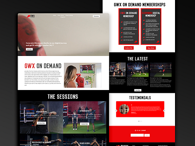 GWX On Demand Website boxing brand branding design graphic design ui website website mock up
