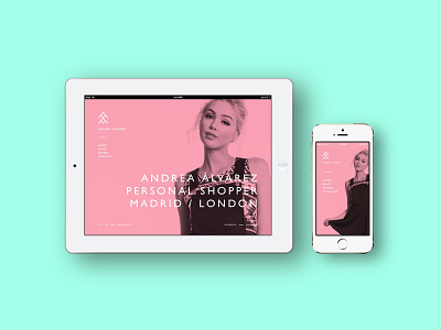 Andrea Álvarez | Web design brand design fashion identity ipad iphone logo personal shopper