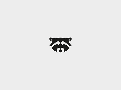 Raccoon blackandwhite icon illustration raccoon