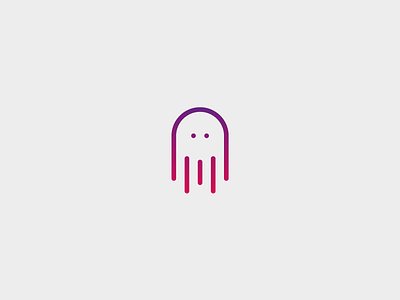 Octopus design icon logo minimalistic octopus