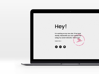 Hey! coming design new portfolio site soon website