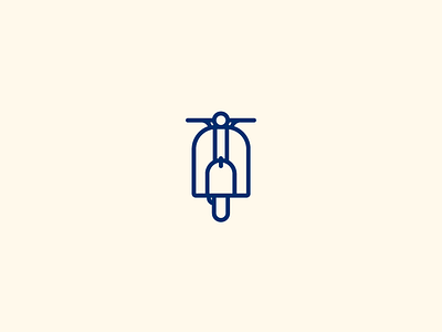 Vespa design icon line minimalistic vespa