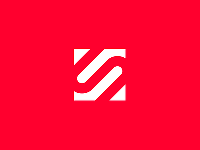 S is for Square design letter logo logotype monogram s square