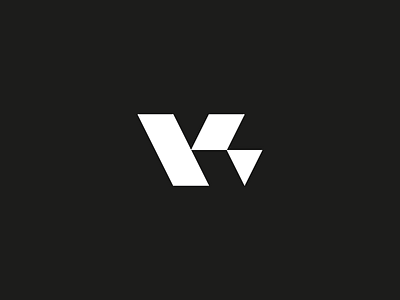 VK design k logo logotype minimalistic monogram v
