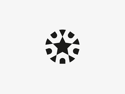 Star Home design home logo logotype minimal negative star