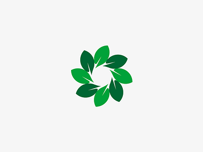 O Leafs design eco leaf letter logo logotype minimal o