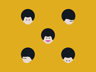 Character faces afro app character design face faces minimal