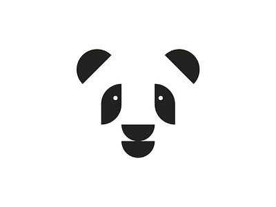 Panda animal logo minimalistic panda