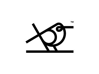 Bird bird line logo minimal