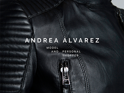 Andrea Álvarez design logo model personal portfolio shopper