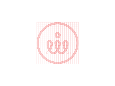 W (wired) + I badge design logo minimal minimalistic monogram