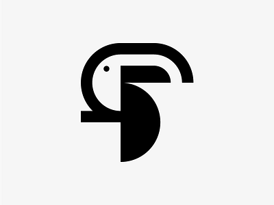 Toco animal design logo minimalist toco toucan