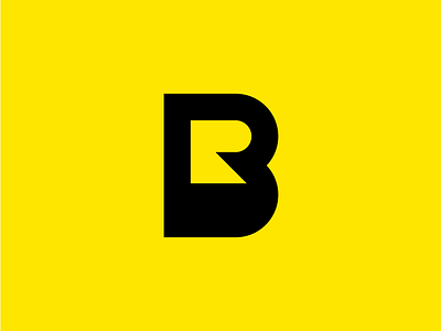 R + B b design logo logotype minimalistic monogram r