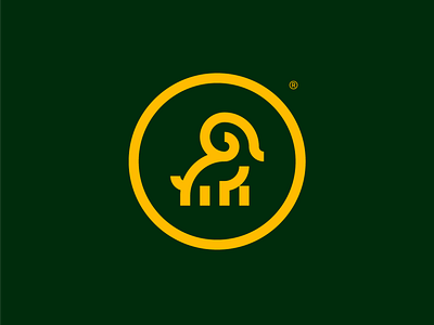 Goat 🐐 animal brand goat isotype logo logotype mark minimal minimalistic simple