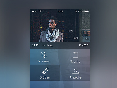 App Screen app blue clothing interface ios iphone screen ui