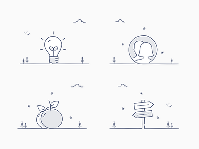 Highlight icons illustrated