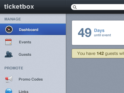 Dashboard blue notification sourcelist ui web app webapp yellow