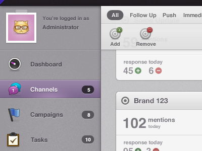 Webapp UI app avatar grey purple sourcelist ui web webapp