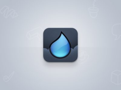 drop icon blue drop glossy icon ios app ios icon