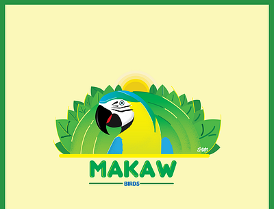 Makaw bird animal animal illustration animation bird illustration branding design flat illustration illustrator vector