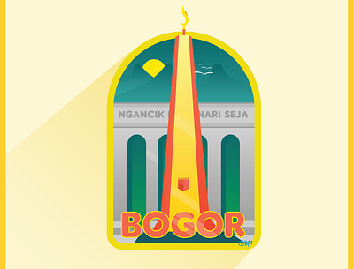 bogor city of tales city city illustration flat icon design illustration illustrator vector