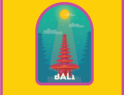 Bali Landmark bali branding city city illustration flat illustration illustrator logo
