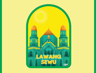 Lawang Sewu city city illustration flat illustration illustrator lawang sewu logo vector