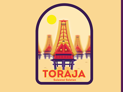 Toraja branding city city illustration design flat icon design illustration illustrator logo vector