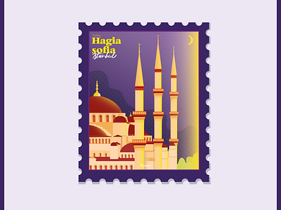 Hagia sofia branding city city illustration design flat icon design illustration illustrator logo vector