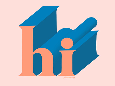 Hi design hand lettering illustration typography