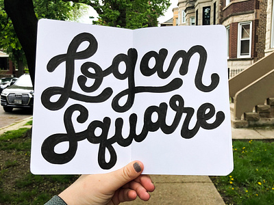 Logan Square, CHICAGO branding hand lettering illustration typography