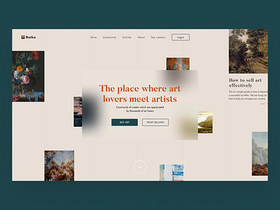 Art Store Website Concept art art direction artist artwork branding design dribbble logo photography store typography ui uidesign webdesign