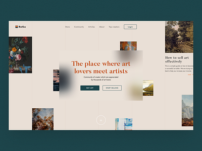 Art Store Website Concept