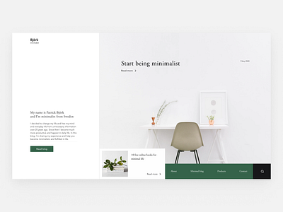 Minimalist Blog Website Concept