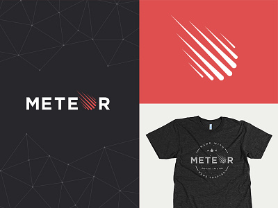 Meteor Branding brand branding fractal logo meteor space t shirt